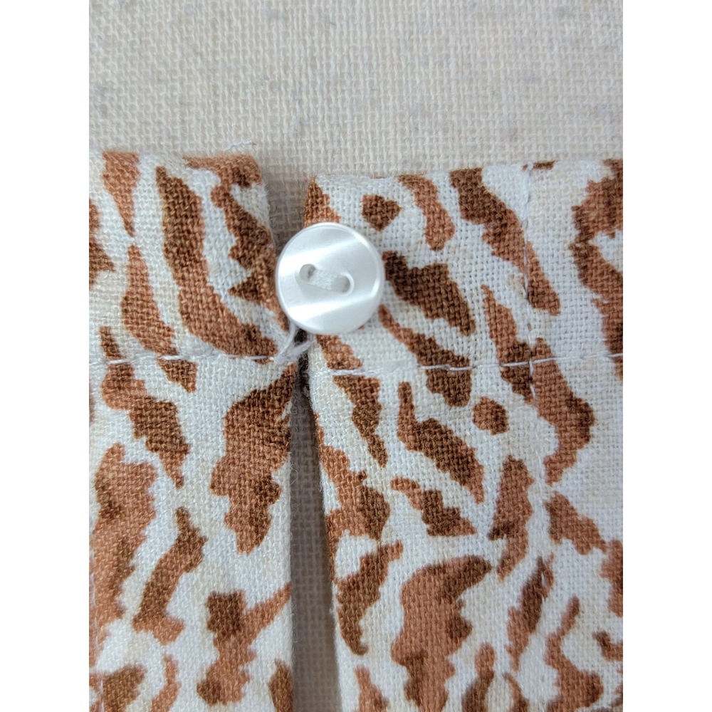 Old Navy Shift Dress Womens XXL Brown Excellent Linen Blend Animal Print Pockets - Picture 4 of 10